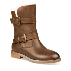 Bottes Fourré MARRON Fille Motif Uni Fermeture éclair
