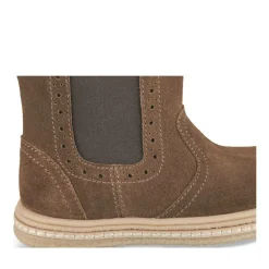 Bottes Fourré MARRON Fille CUIR Motif Uni A Enfiler