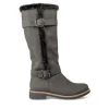 Bottes Fourré NOIR Femme Fermeture éclair