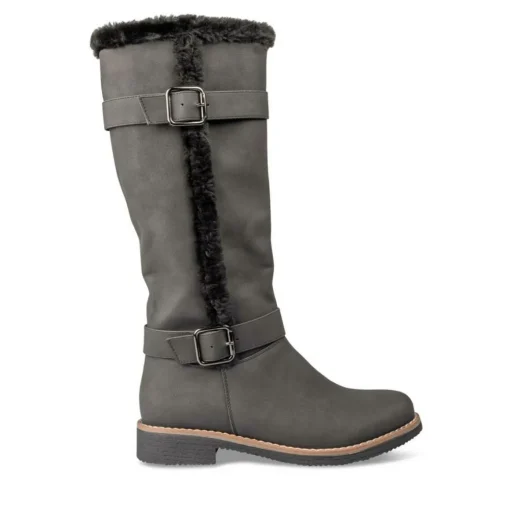 Bottes Fourré NOIR Femme Fermeture éclair