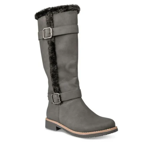 Bottes Fourré NOIR Femme Fermeture éclair
