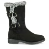 Bottes Fourré NOIR Femme Motif Fausse Fourrure Fermeture éclair