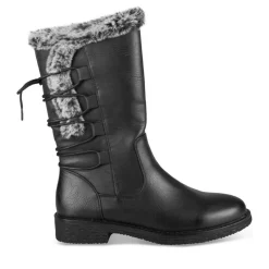 Bottes Fourré NOIR Femme Motif Fausse Fourrure Fermeture éclair