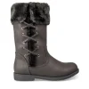 Bottes Fourré NOIR Femme Motif Uni Fermeture éclair