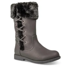 Bottes Fourré NOIR Femme Motif Uni Fermeture éclair