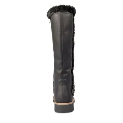 Bottes Fourré NOIR Femme Motif Uni Fermeture éclair