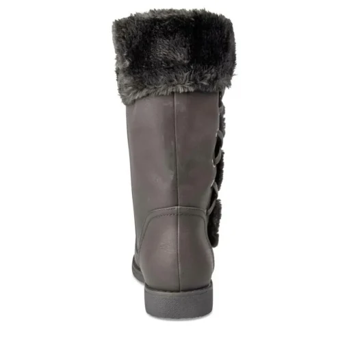 Bottes Fourré NOIR Femme Motif Uni Fermeture éclair