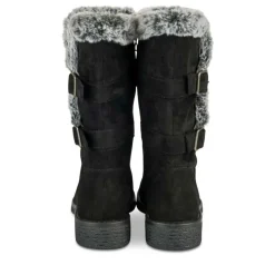 Bottes Fourré NOIR Femme Motif Fausse Fourrure Fermeture éclair