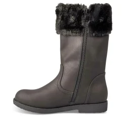 Bottes Fourré NOIR Femme Motif Uni Fermeture éclair