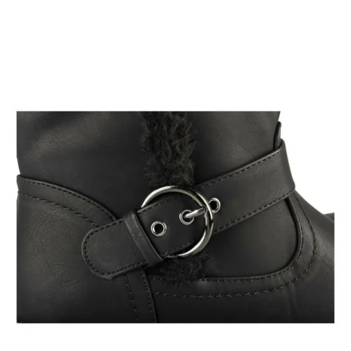 Bottes Fourré NOIR Femme Motif Fausse Fourrure Fermeture éclair