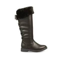 Bottes Fourré NOIR Fille Fermeture éclair