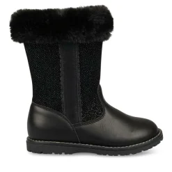 Bottes Fourré NOIR Fille Fermeture éclair