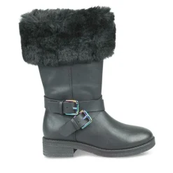Bottes Fourré NOIR Fille Fermeture éclair