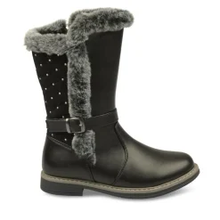 Bottes Fourré NOIR Fille Fermeture éclair