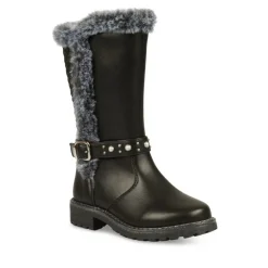 Bottes Fourré NOIR Fille Fermeture éclair
