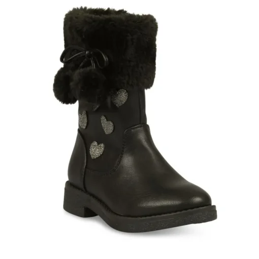 Bottes Fourré NOIR Fille Fermeture éclair