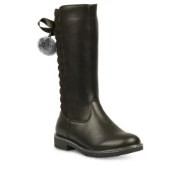 Bottes Fourré NOIR Fille Fermeture éclair