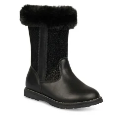 Bottes Fourré NOIR Fille Fermeture éclair