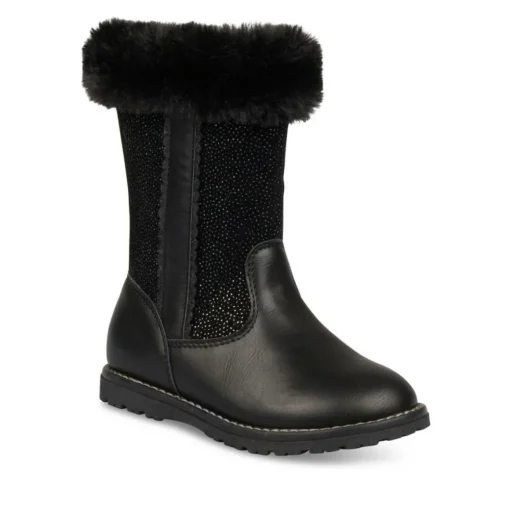Bottes Fourré NOIR Fille Fermeture éclair