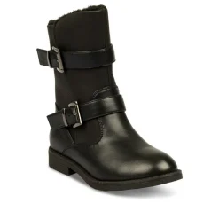 Bottes Fourré NOIR Fille Fermeture éclair