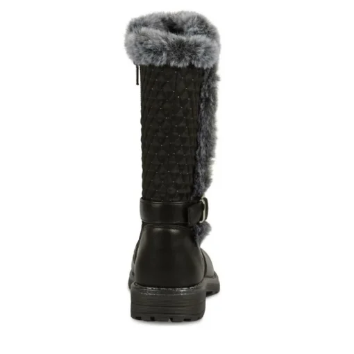 Bottes Fourré NOIR Fille Fermeture éclair
