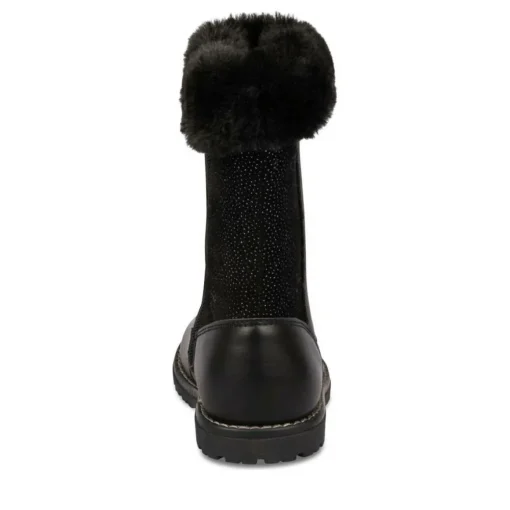 Bottes Fourré NOIR Fille Fermeture éclair