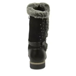 Bottes Fourré NOIR Fille Fermeture éclair