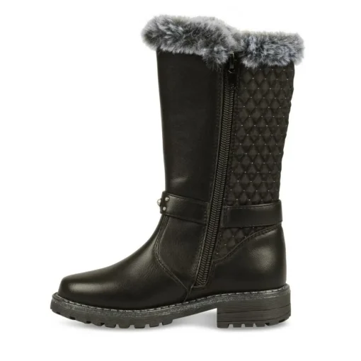 Bottes Fourré NOIR Fille Fermeture éclair