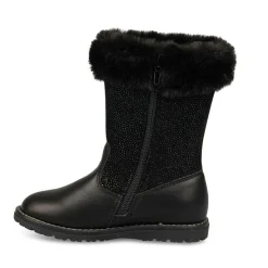 Bottes Fourré NOIR Fille Fermeture éclair