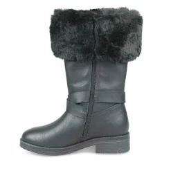 Bottes Fourré NOIR Fille Fermeture éclair