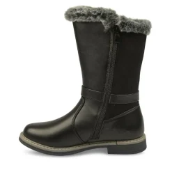 Bottes Fourré NOIR Fille Fermeture éclair