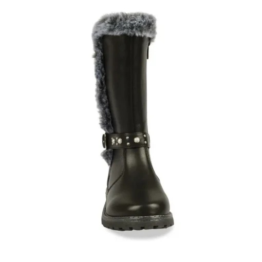 Bottes Fourré NOIR Fille Fermeture éclair