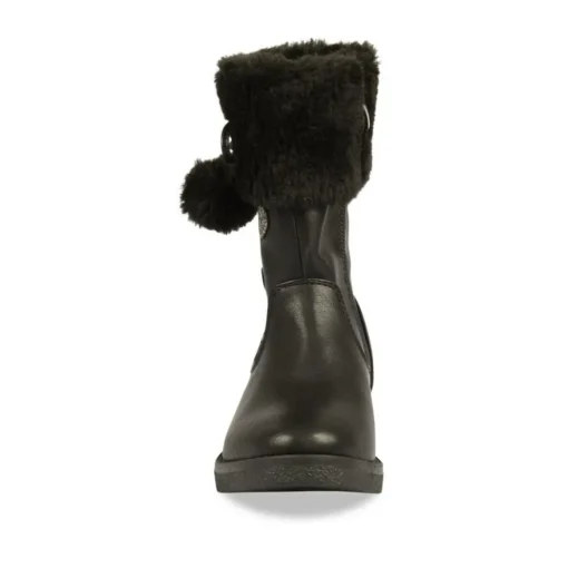 Bottes Fourré NOIR Fille Fermeture éclair