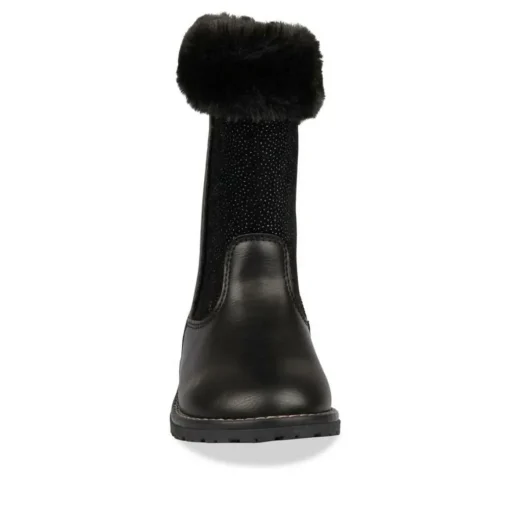Bottes Fourré NOIR Fille Fermeture éclair