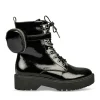Bottes Fourré NOIR Fille Motif Uni Lacets