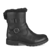 Bottes Fourré NOIR Fille Motif Fausse Fourrure Fermeture éclair