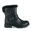 Bottes Fourré NOIR Fille Motif Fausse Fourrure Fermeture éclair