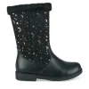 Bottes Fourré NOIR Fille Motif Uni Fermeture éclair