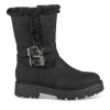 Bottes Fourré NOIR Fille Motif Fausse Fourrure Fermeture éclair