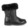 Bottes Fourré NOIR Fille Motif Uni Fermeture éclair