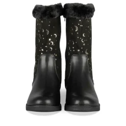 Bottes Fourré NOIR Fille Motif Iridescent Fermeture éclair