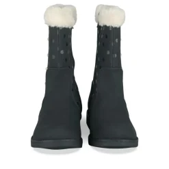 Bottes Fourré NOIR Fille Motif Uni Fermeture éclair