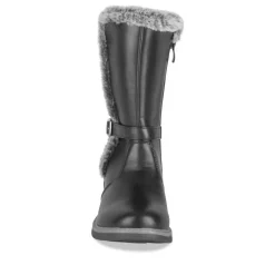 Bottes Fourré NOIR Fille Motif Coeurs Fermeture éclair