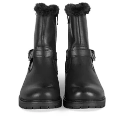Bottes Fourré NOIR Fille Motif Fausse Fourrure Fermeture éclair