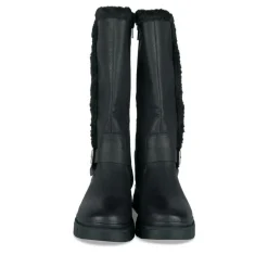 Bottes Fourré NOIR Fille Motif Uni Fermeture éclair