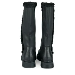 Bottes Fourré NOIR Fille Motif Uni Fermeture éclair