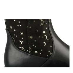 Bottes Fourré NOIR Fille Motif Iridescent Fermeture éclair
