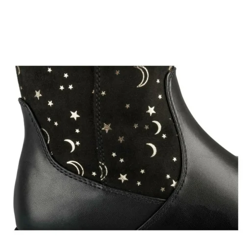 Bottes Fourré NOIR Fille Motif Iridescent Fermeture éclair