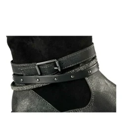 Bottes Fourré NOIR Fille Motif Iridescent Fermeture éclair