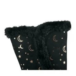 Bottes Fourré NOIR Fille Motif Uni Fermeture éclair